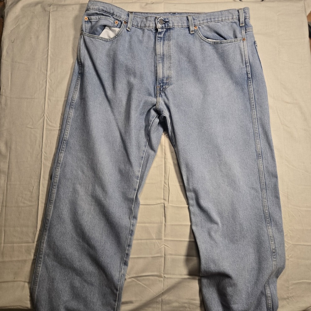 Levis Western Fit Jeans Mens 38x30 Blue Wash Straight Cowboy Stretch 37681-0029